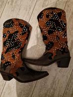 Cowboy laarzen tijger bont studs leder/Bucatini, Ophalen of Verzenden