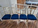 Vier eetkamerstoelen, opnieuw gestoffeerd.TEAB!, Huis en Inrichting, Stoelen, Ophalen of Verzenden, Gebruikt, Vier