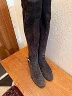 Suède knielaarzen antraciet, Hoge laarzen, Verzenden, Grijs, Gedragen