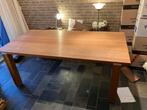 Massief eiken houten eettafel 200x100cm, Ophalen, Gebruikt, 50 tot 100 cm, Vijf personen of meer