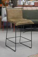 2 x luxe barstoel barkruk AMY Jess Design metaal stof groen