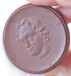 Klei penning Johan Wolfgang Goethe Weimar, Ophalen of Verzenden, Overige materialen, Buitenland