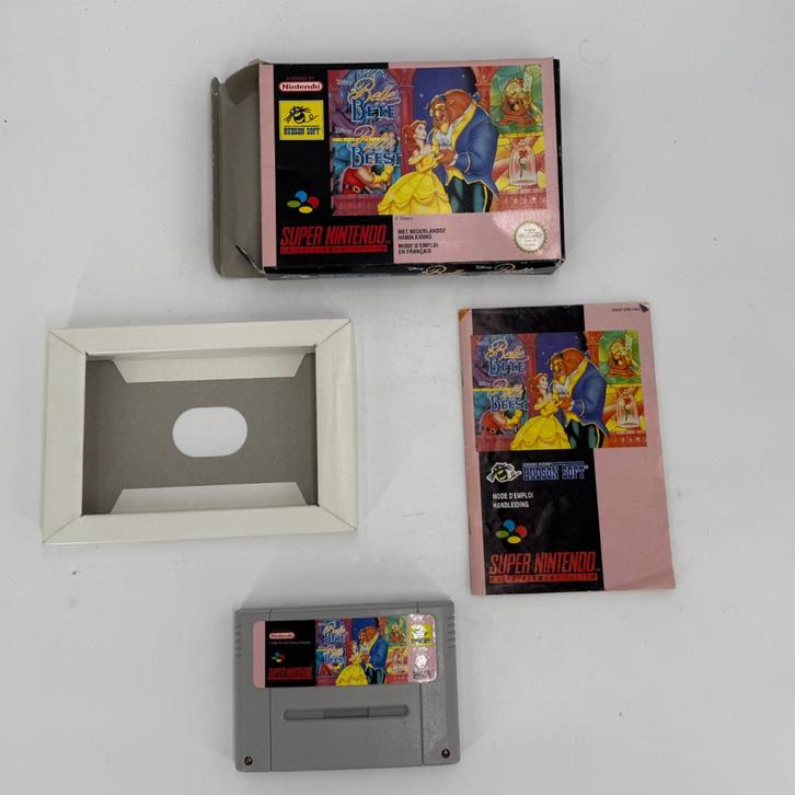 Beauty and the Beast - Super Nintendo (SNES) - Compleet, Spelcomputers en Games, Games | Nintendo Super NES, Gebruikt