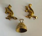 Bronzen Bel & Ornamenten Set, Antiek en Kunst, Ophalen, Brons