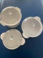 Ovenschalen met glazen deksel, Ophalen of Verzenden, Zo goed als nieuw, Glas, Overige typen