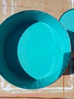 Muurverf turquoise blauw Karwei, Doe-het-zelf en Verbouw, Verf, Beits en Lak, Ophalen, Gebruikt, 5 tot 10 liter, Verf