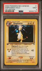 Pokemon Ampharos 1st Edition | Neo Genesis | PSA 9 Mint., Hobby en Vrije tijd, Verzamelkaartspellen | Pokémon, Ophalen of Verzenden