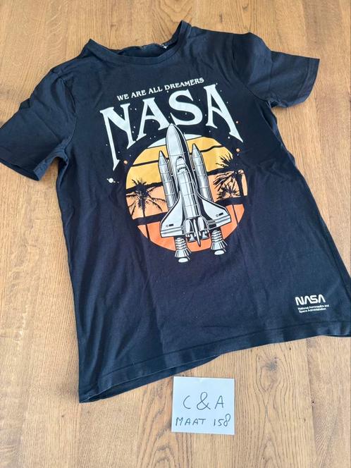 C&A nasa raket tshirt shirt maat 158 ZGAN, Kinderen en Baby's, Kinderkleding | Maat 158, Zo goed als nieuw, Jongen, Shirt of Longsleeve