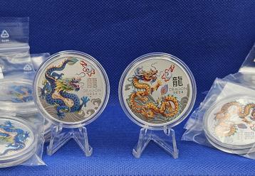 (A375) Australia LUNAR III TEAL en GOLDEN DRAGON 2024 One Ou beschikbaar voor biedingen