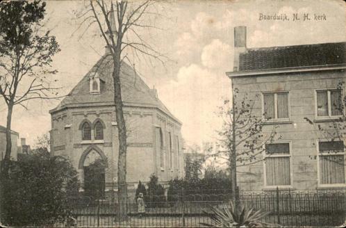 Baardwijk, N.H. kerk en gebouw, Verzamelen, Ansichtkaarten | Nederland, Ongelopen, Noord-Brabant, Voor 1920, Ophalen of Verzenden