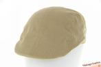 vintage Platte pet Bayer zandkleurig khaki katoen 54-60 , Bayer, One size fits all, Ophalen of Verzenden, Pet