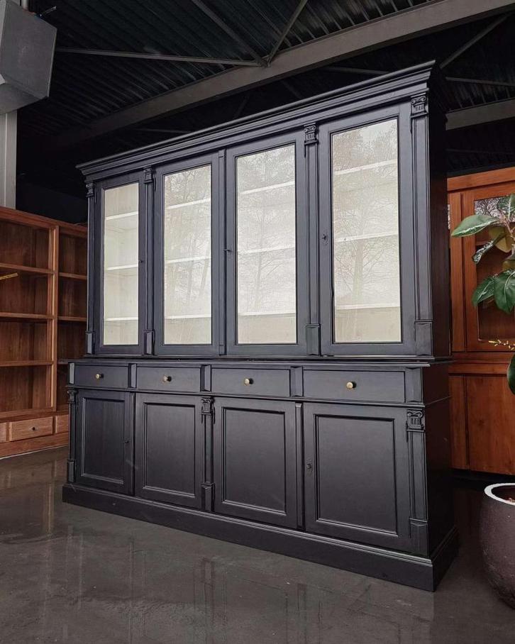 Zwart/Wit Buffetkast | Chique Winkelkast | Servieskast #2481, Huis en Inrichting, Kasten | Buffetkasten, Gebruikt, 200 cm of meer