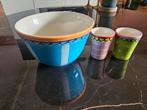Blond servies. Ontbijtkom en twee eierdopjes, Huis en Inrichting, Keuken | Servies, Blond Amsterdam, Ophalen of Verzenden, Zo goed als nieuw