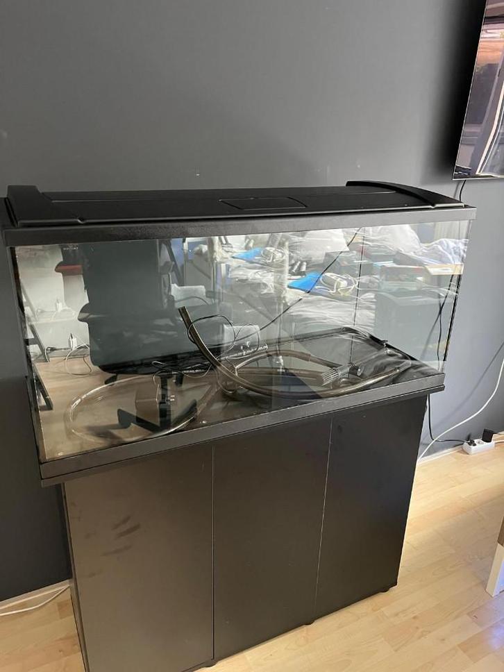 Aquarium en onderkast, 100 x 40 x 50 met pomp en toebehoren, Dieren en Toebehoren, Vissen | Aquaria en Toebehoren, Gebruikt, Leeg aquarium