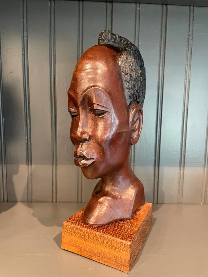 Houten Afrikaans Beeld, Antiek en Kunst, Kunst | Beelden en Houtsnijwerken, Ophalen of Verzenden