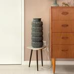 XL West Germany VLOER VAAS Scheurich petrol blauw MidCentury, Gebruikt, Blauw, Aardewerk of Porselein, Ophalen of Verzenden