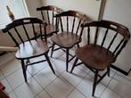 Houten stoelen set van 4 met ronde tafel, Antiek en Kunst, Ophalen