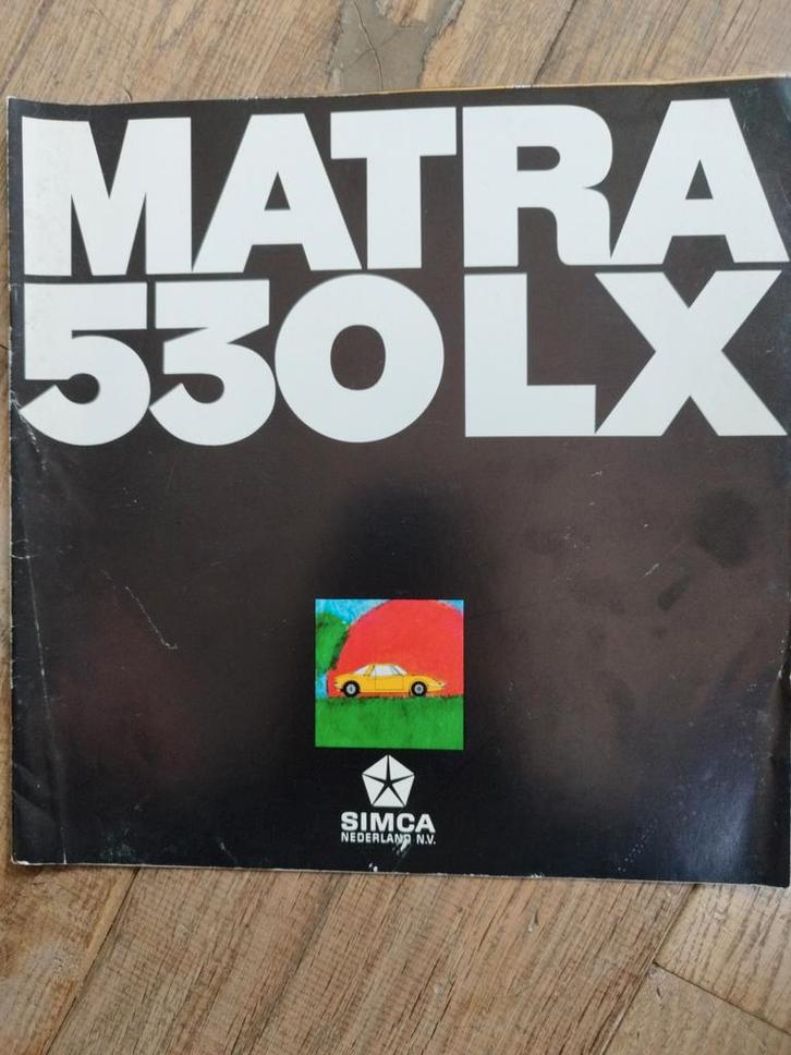 Simca Matra 530 LX Brochure - Nederlands - 1970, Boeken, Auto's | Folders en Tijdschriften, Gelezen, Overige merken, Ophalen of Verzenden
