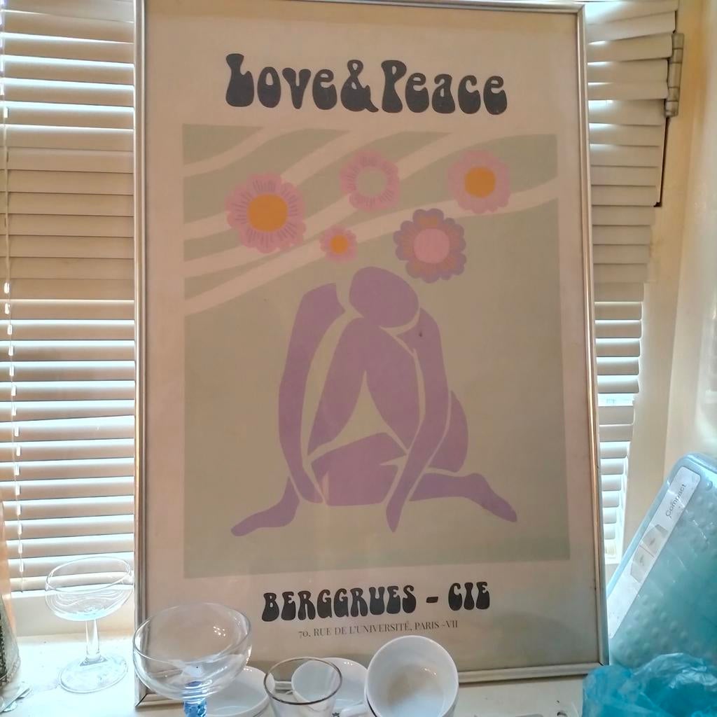 Matisse Poster in Lijst - Love & Peace, Ophalen