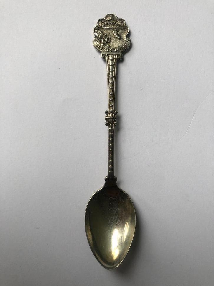 Fraai Grottes De-Han lepeltje. Theelepeltje lepel., Antiek en Kunst, Antiek | Bestek, Ophalen of Verzenden