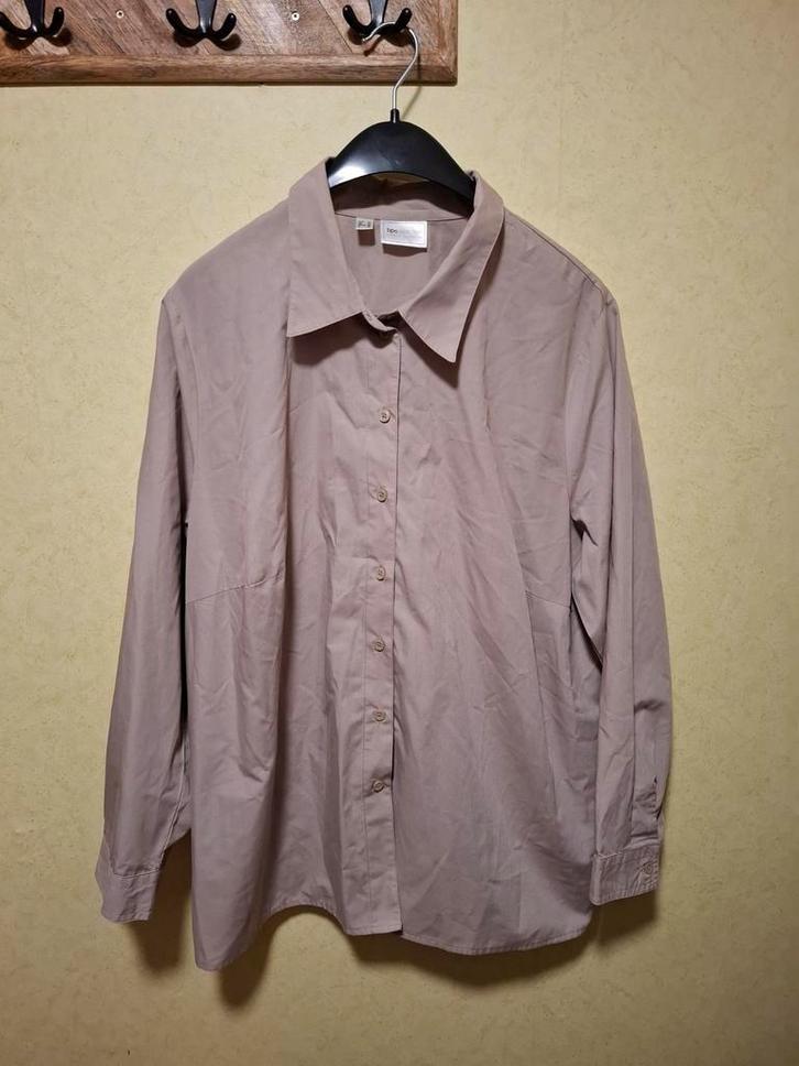 Beige Blouse Bonprix - Maat 54, Kleding | Dames, Blouses en Tunieken, Zo goed als nieuw, Maat 46/48 (XL) of groter, Beige, Ophalen of Verzenden