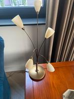 Vintage Tafellamp met Vijf Kelken met dimschakelaar, Huis en Inrichting, Lampen | Tafellampen, Ophalen, Gebruikt, Glas, 50 tot 75 cm