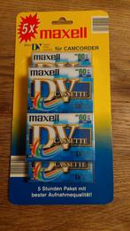 Camcorder videocamera bandjes 5stuks maxel nieuw verpakking, Ophalen of Verzenden, (Video)band