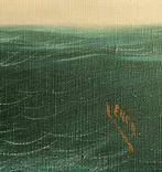 Schilderij Zeilschip Driemaster op doek, Antiek en Kunst, Verzenden