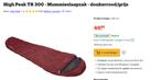 Mummieslaapzak  tr 300 high peak, Ophalen of Verzenden, Zo goed als nieuw