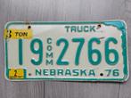 Kentekenplaat 1976 Nebraska USA Nummerplaat Nummerbord, Verzamelen, Ophalen of Verzenden, Gebruikt, Auto's