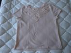 Maat XL. Licht perzik roze wafel shirt met kant., Maat 46/48 (XL) of groter, Ophalen of Verzenden, Zo goed als nieuw, Korte mouw