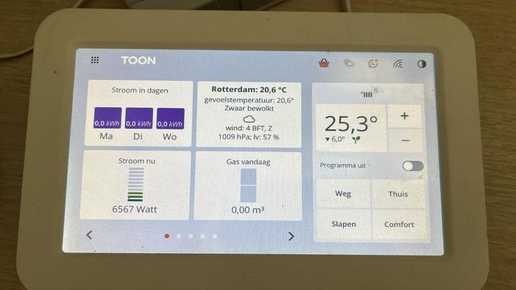 Geroote Toon 1 thermostaat van Eneco, Doe-het-zelf en Verbouw, Thermostaten, Slimme thermostaat, Ophalen of Verzenden