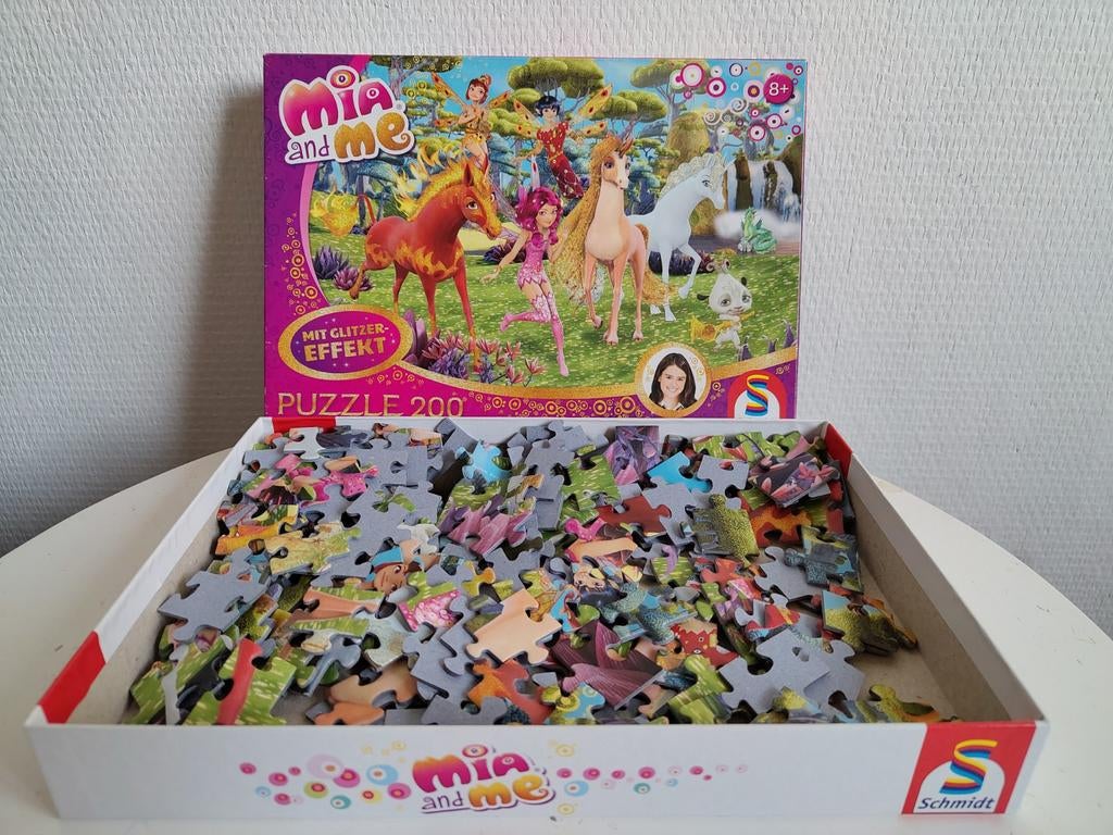 Mia and Me Glittereenhoorn Puzzel 200 stukjes /8+ jaar, Kinderen en Baby's, Ophalen of Verzenden, Meer dan 50 stukjes, Zo goed als nieuw
