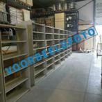 grote voorraad houten en metalen stellingen stelling, Ophalen of Verzenden, Gebruikt