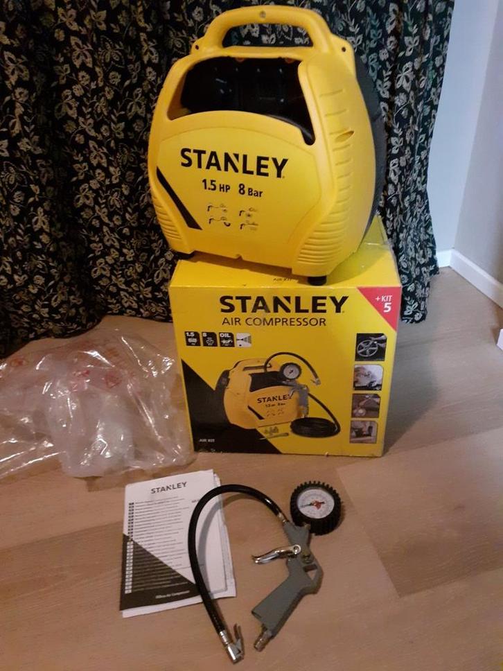Stanley Air kit compressor nieuw in de doos, Doe-het-zelf en Verbouw, Compressors, Nieuw, Minder dan 25 liter, Minder dan 200 liter/min