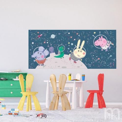 Peppa Pig poster Space - vlies behang - NIEUW -Muurdeco4kids, Kinderen en Baby's, Kinderkamer | Inrichting en Decoratie, Nieuw