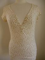 H&M t- shirt ecru camel bruine hartjes maat S - nieuw -, Kleding | Dames, T-shirts, Maat 38/40 (M), H&M, Beige, Nieuw