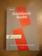 Basisboek Recht - Mr. O.A.P. van der Roest, Ophalen of Verzenden, Gamma, Zo goed als nieuw, HBO
