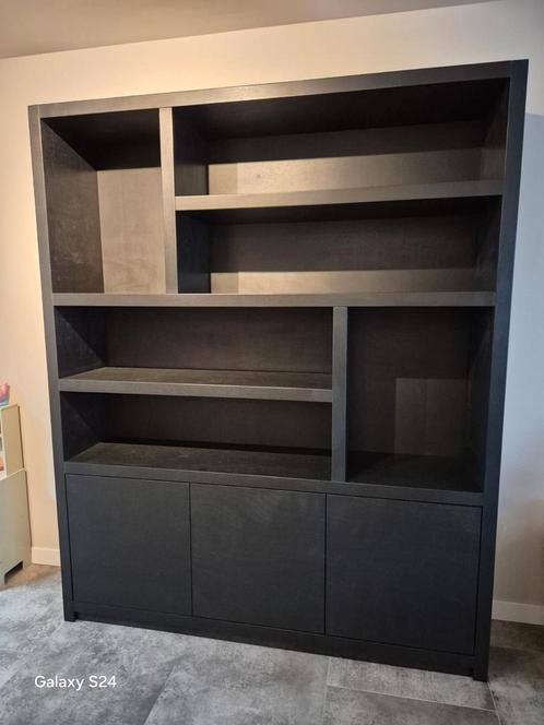 NIEUW boekenkast wandkast vakkenkast 180x40x220 zwart, Huis en Inrichting, Kasten | Boekenkasten, Nieuw, 150 tot 200 cm, Minder dan 100 cm