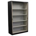 Aspa Roldeurkast Zwart Crème 195 x 120 x 47 B-Keus, Met slot, 25 tot 50 cm, 100 tot 150 cm, 150 tot 200 cm