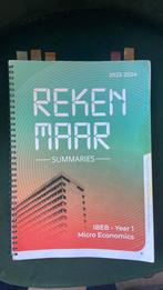 Reken Maar summary for Micro Economics, Verzenden, Zo goed als nieuw