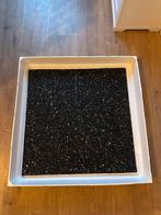 Lekbak Wasmachine 69x69cm met anti trilmat rubber, Ophalen, Zo goed als nieuw, 1200 tot 1600 toeren, Minder dan 85 cm