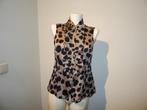 Moschino cheapandchic deels zijde top animal bef ruffels M, Maat 38/40 (M), Verzenden, Beige, Moschino