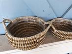 Set bloempotten riet, Tuin en Terras, Bloempotten, *, Overige materialen, *, Rond