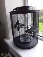 Prachtige mat zwarte riverdale metalen windlicht, Ophalen, Zo goed als nieuw