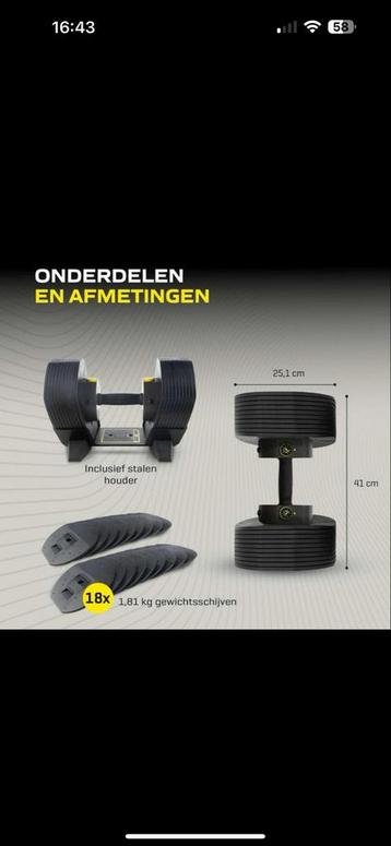 Tunturi MX Select MX85 Dumbbell - Nieuw! beschikbaar voor biedingen