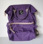 Rugzak Anello paars canvas katoen Japans, Sieraden, Tassen en Uiterlijk, Tassen | Rugtassen, Overige merken, Gebruikt, 25 tot 40 cm