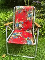 Retro vintage klapstoel campingstoel stoel bloemen, Ophalen, Gebruikt, Campingstoel