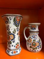 Delfts Polychroom Vaas en Melkkan - Handwerk Holland, Ophalen