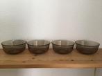 4 vintage rookglas schaaltjes., Ophalen of Verzenden